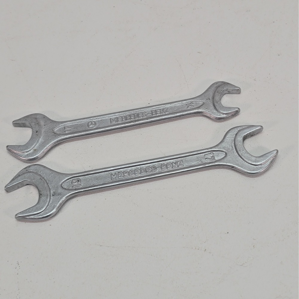 2 Mercedes-Benz Open End Wrenches Heyco & Walter DIN895 Metric 19x17 17x14mm